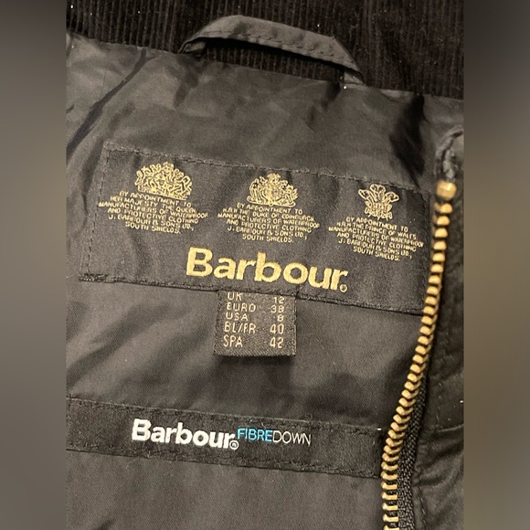Barbour peninsular fibredown women puffer hoodie coat US 8 - Picture 4 of 6
